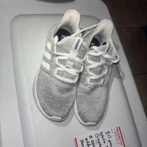 Adidas Women's Cloudfoam Pure 2.0 Shoes Size 6.5 Silver White Preowned Excellent